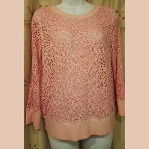 Trendy 'Moth Hole Top- Baby Pink